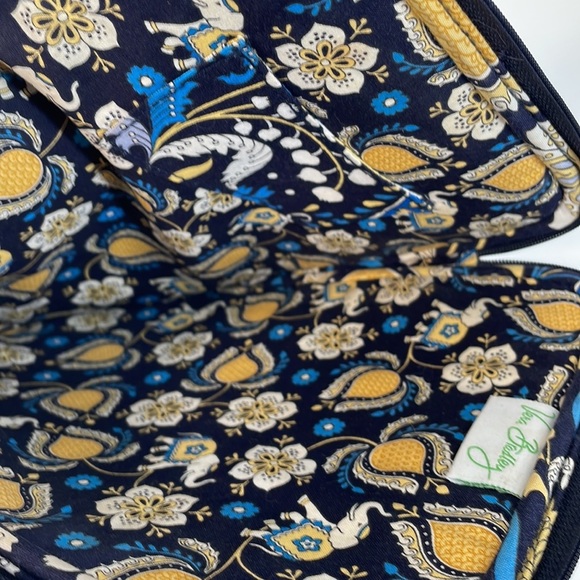 Vera Bradley Blue & Yellow Tablet Case "Ellie Blue Elephant " - Picture 3 of 5